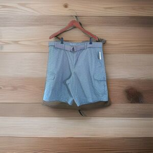 Northwest Territory Men's Cargo Shorts Size 36 Slate Blue Triangle Print Hiking